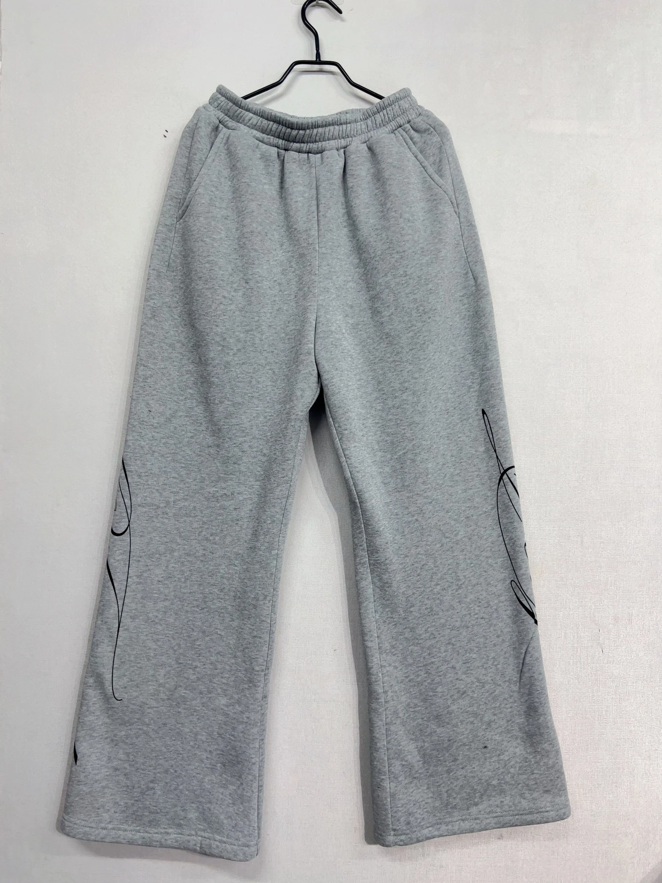 Y2K Damen Koreanische Streetwear Weite Jogginghose Baggy Oversized Grafik-Hose Harajuku Grunge Jogger Hosen 2000er Jahre Kleidung – Detail 3