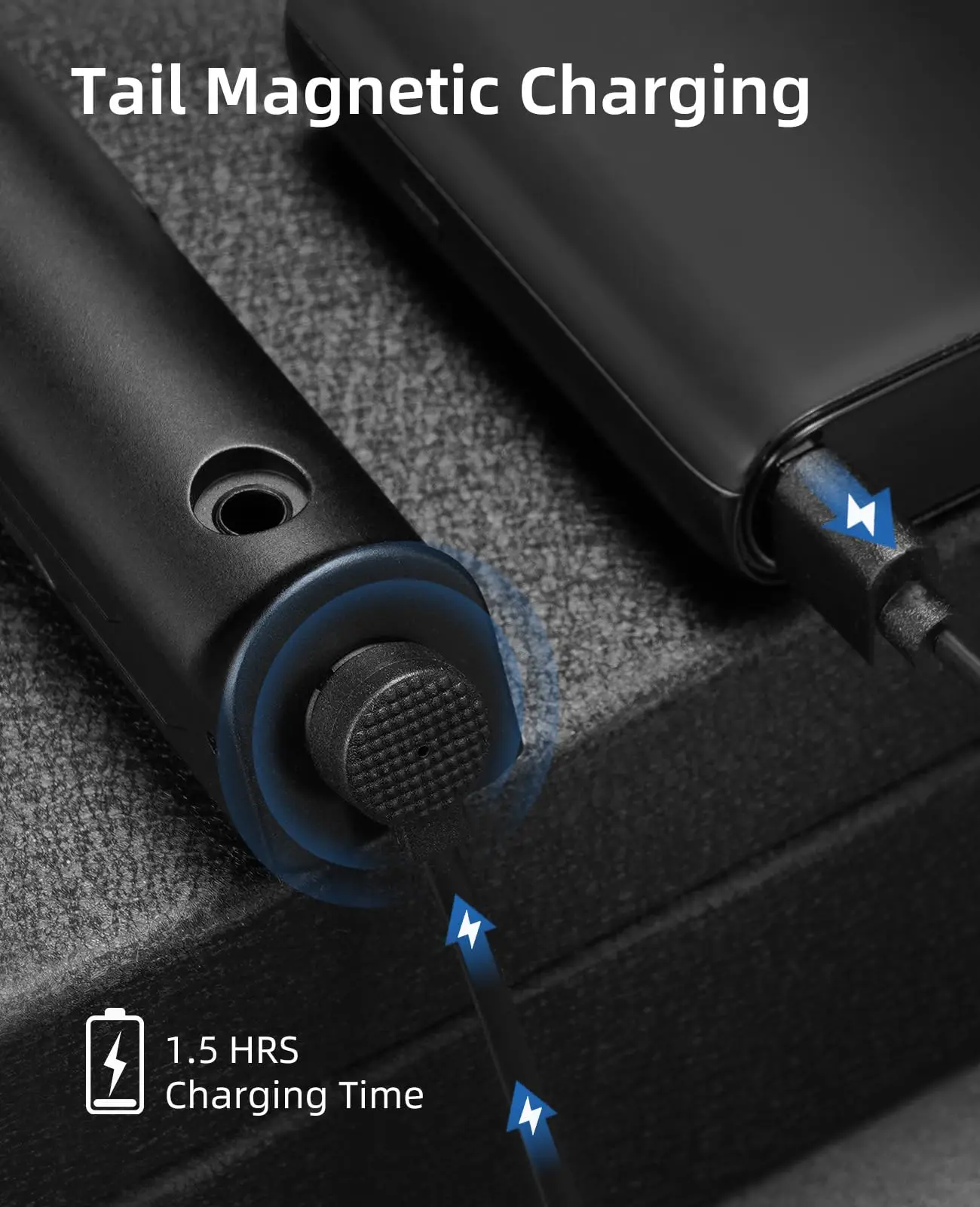 EZshoot Kompakte Taschenlampe 1700 Lumen LED-Licht für M-Rail und Picatinny-Schiene Magnetisch Aufladbar mit Stroboskop-Modus für die Jagd – Detail 3