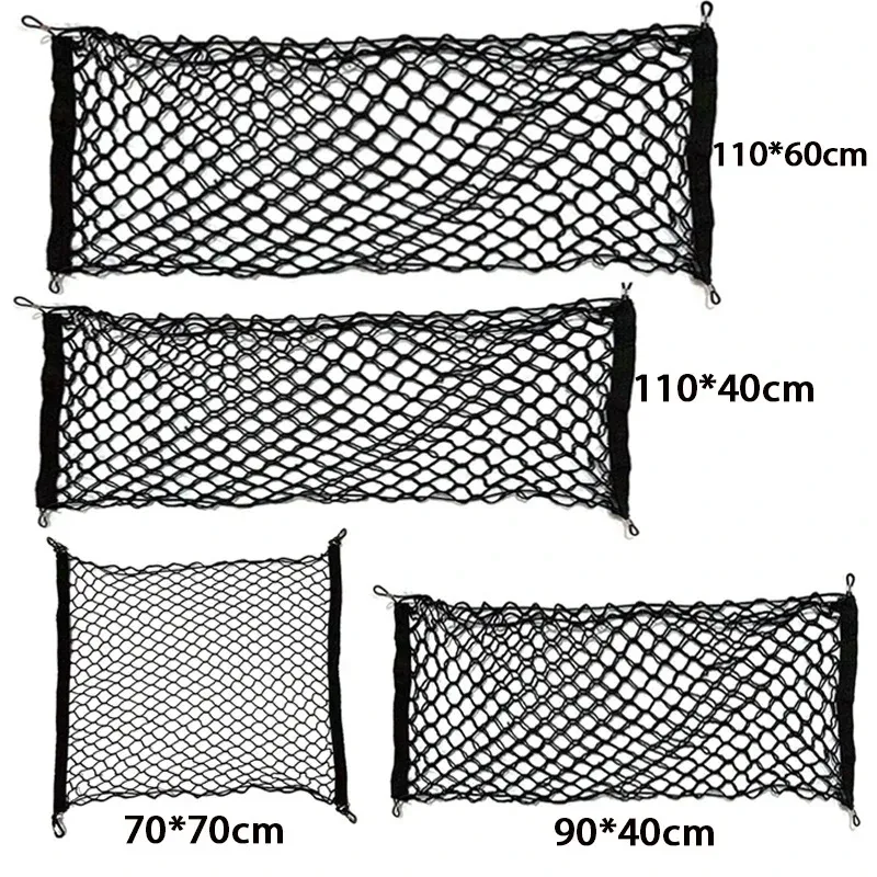 Universal Car Trunk Net Elastic Luggage Net Cargo Organizer Storage Nylon Mesh Nets Stretchable Car Interior Mesh Network Pocket