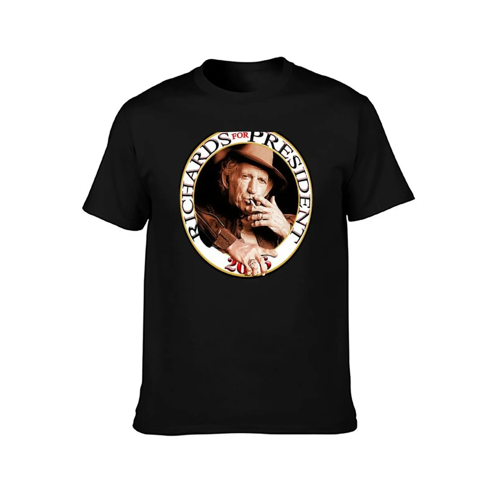 Kéíth Richards 2016 Classic T-Shirt, Summer Casual Cotton Tee, Oversized Streetwear Tops, Vintage Graphic Print, 100% Cotton