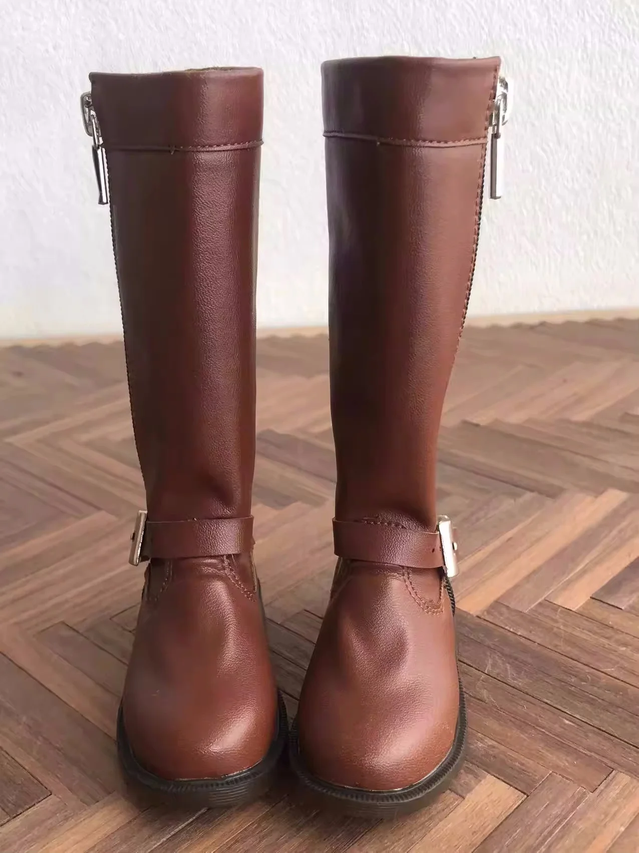 Dedo do pé redondo sola macia 1/3 1/4 couro legal preto marrom bjd boneca sapatos brinquedo meninas meninos botas altas acessórios de boneca local inventário