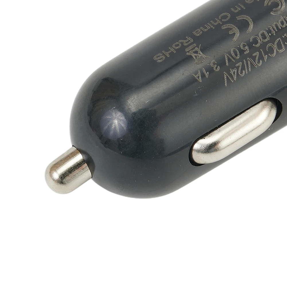 Car Charger Dual USB Port Multifunctional Quick Charge 1PCS ABS Accessories Digital Display LED Voltage Display