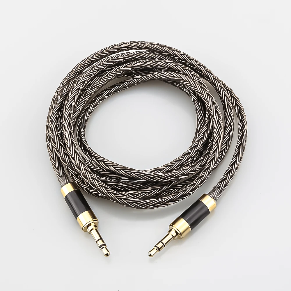 16 Core 7N OCC Mini trs jack 3.5 male to 3.5 mm stereo aux male audio input cable speaker line for Headphone sound pc earpiece