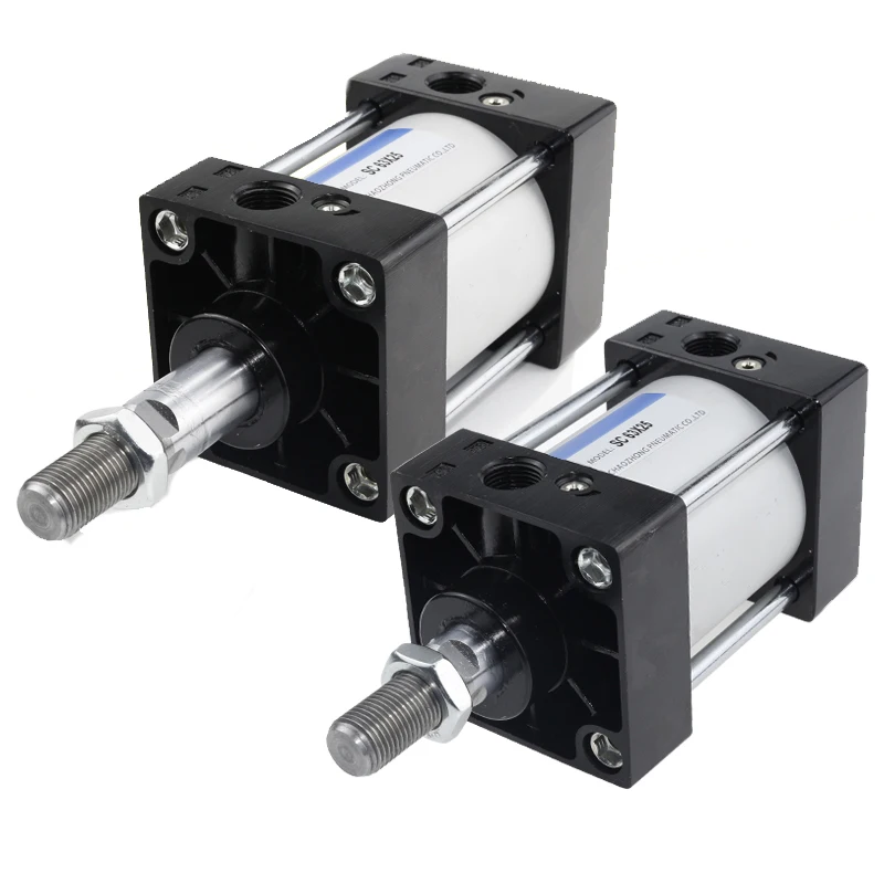 SC32/40/50/63/80/100/125 Standard Air Pneumatic Cylinder Stroke 25/50/100/200/300/500/600/900/1000mm Pneumatic Actuator Piston