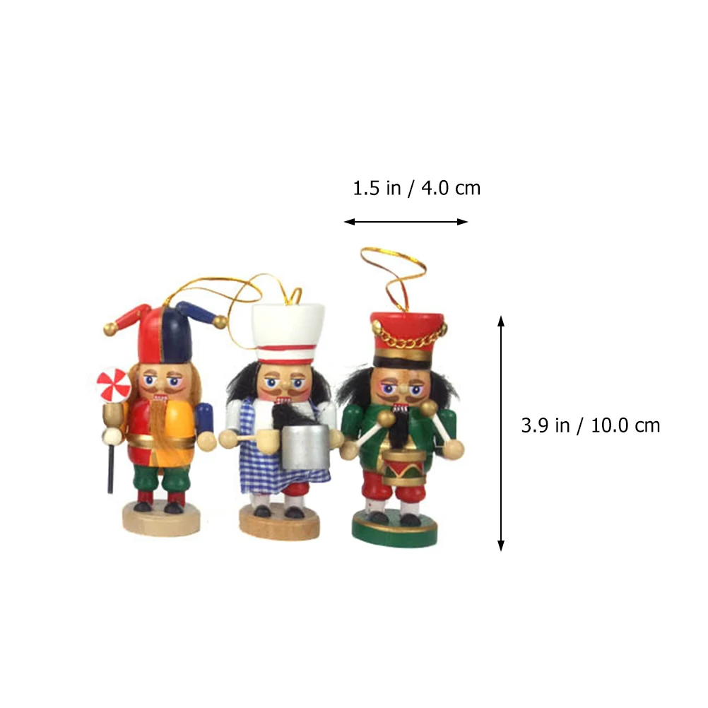 

6pcs Christmas Nutcracker Ornament Decorative Figure Festive Home Decoration Living Room Bedroom Table Centerpiece Bright Color