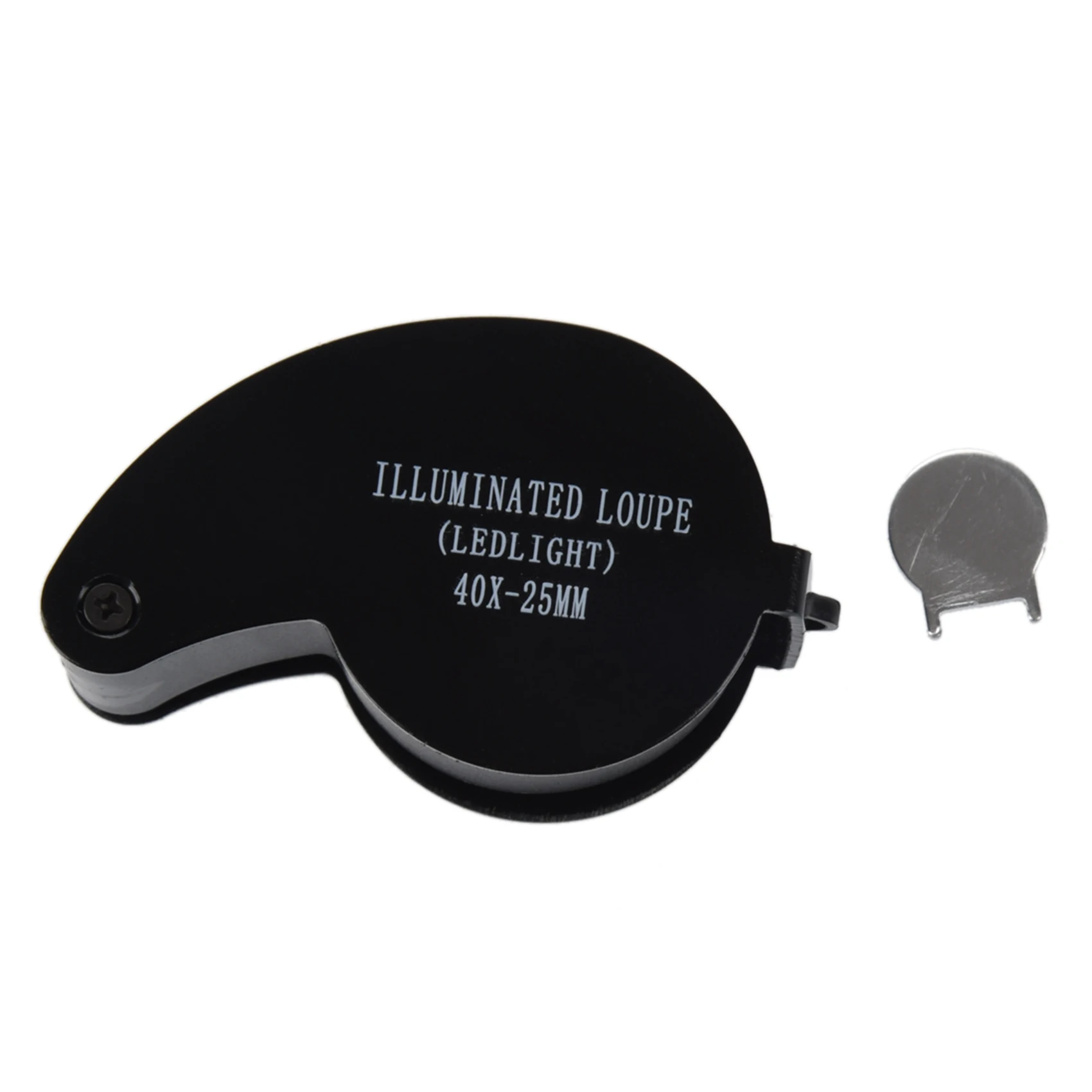 

A96I-2Pcs 40X 25Mm Eyes Optical Glass Loupe Magnifier Magnifying LED Light