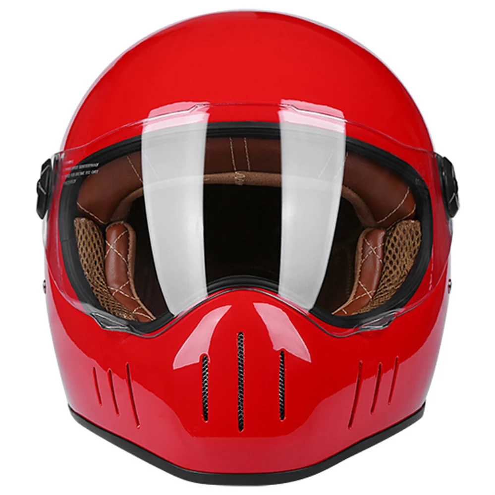 

New Arrival Full Face Motorbike Helmet Racing Cascos Dirt Bike Helm Retro ABS Lightweight Cafe Racer Helmet Capacetes DOT ECE