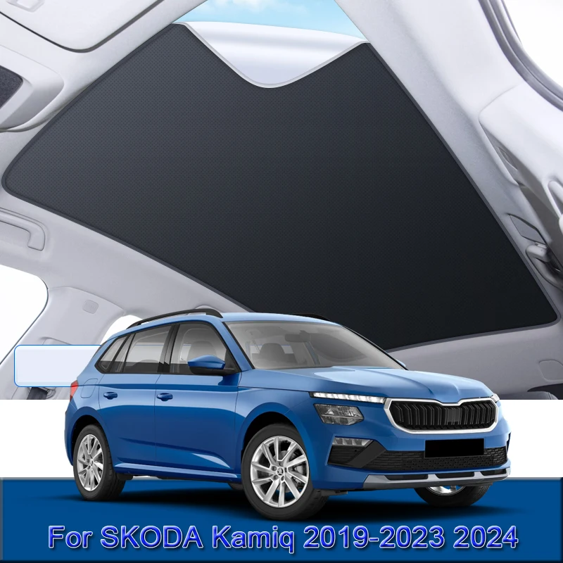 

Fit For SKODA Kamiq 2019-2023 2024 Car Electrostatic Adsorption Sunroof Sunshade Heat Insulation Skylight Sticker Auto Accessory