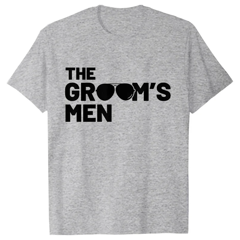 Moda Groomsmen Team Groom Squad T Shirt Best Man Single Farewell Bachelor Party Top Manica corta Tees Harajuku Streetwear