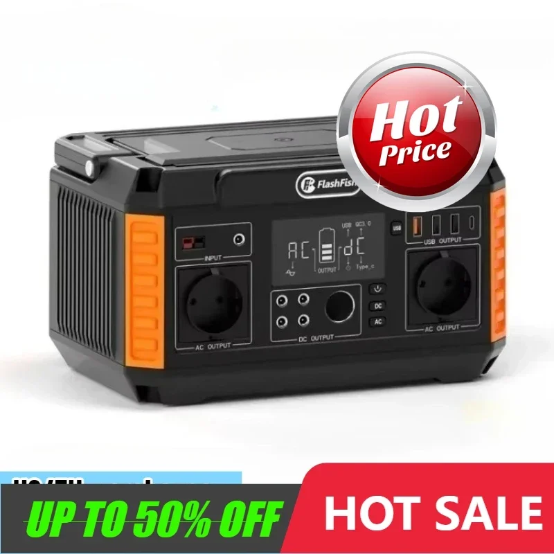 

2025 P60 Portable Power Station AC100-240V Solar Generator 520Wh CPAP Battery Backup Power Emergency Power Supply Camping