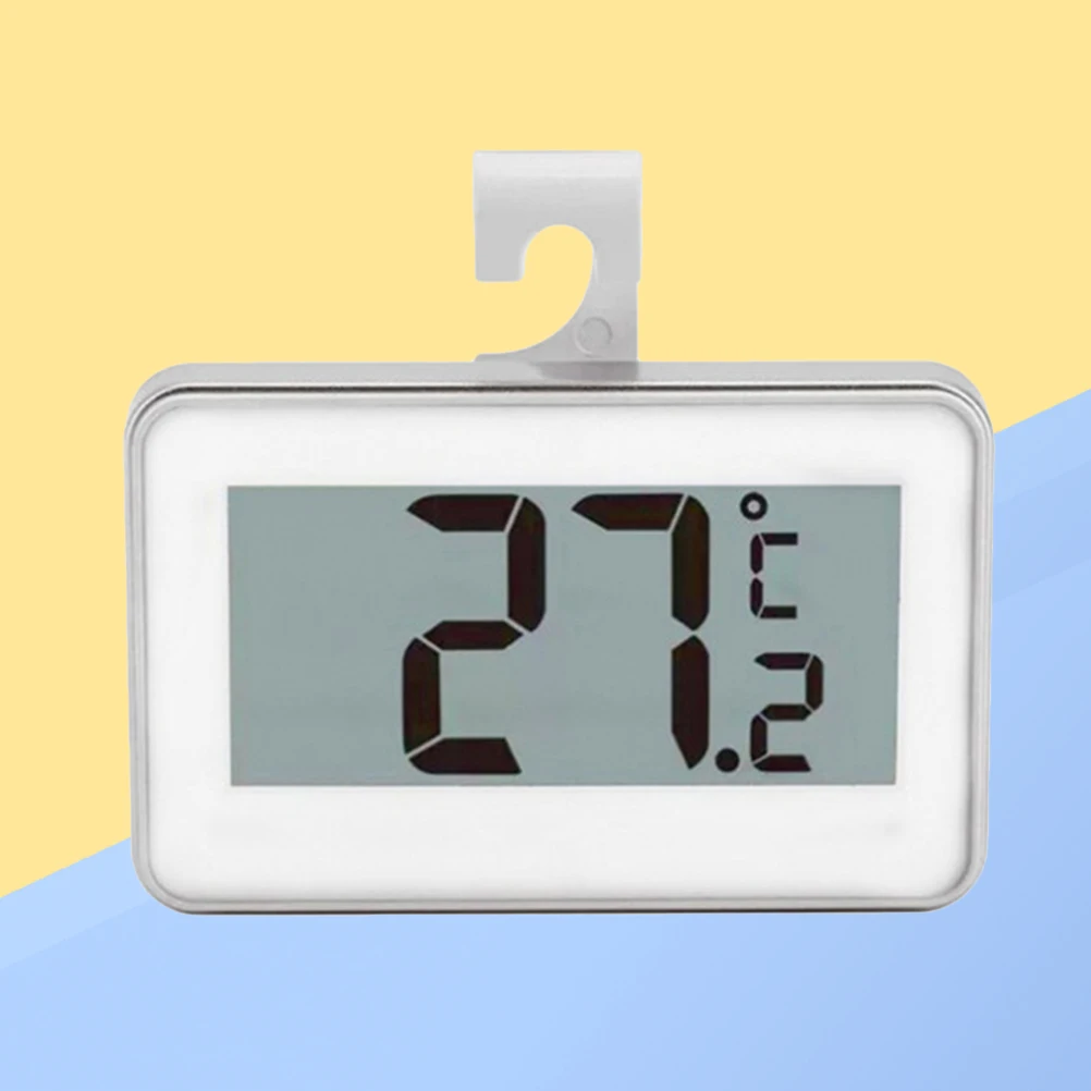 

High Precision Waterproof Electronic Thermometer For Refrigerator Lcd Digital Temperature Monitor Hook Bracket Easy Install