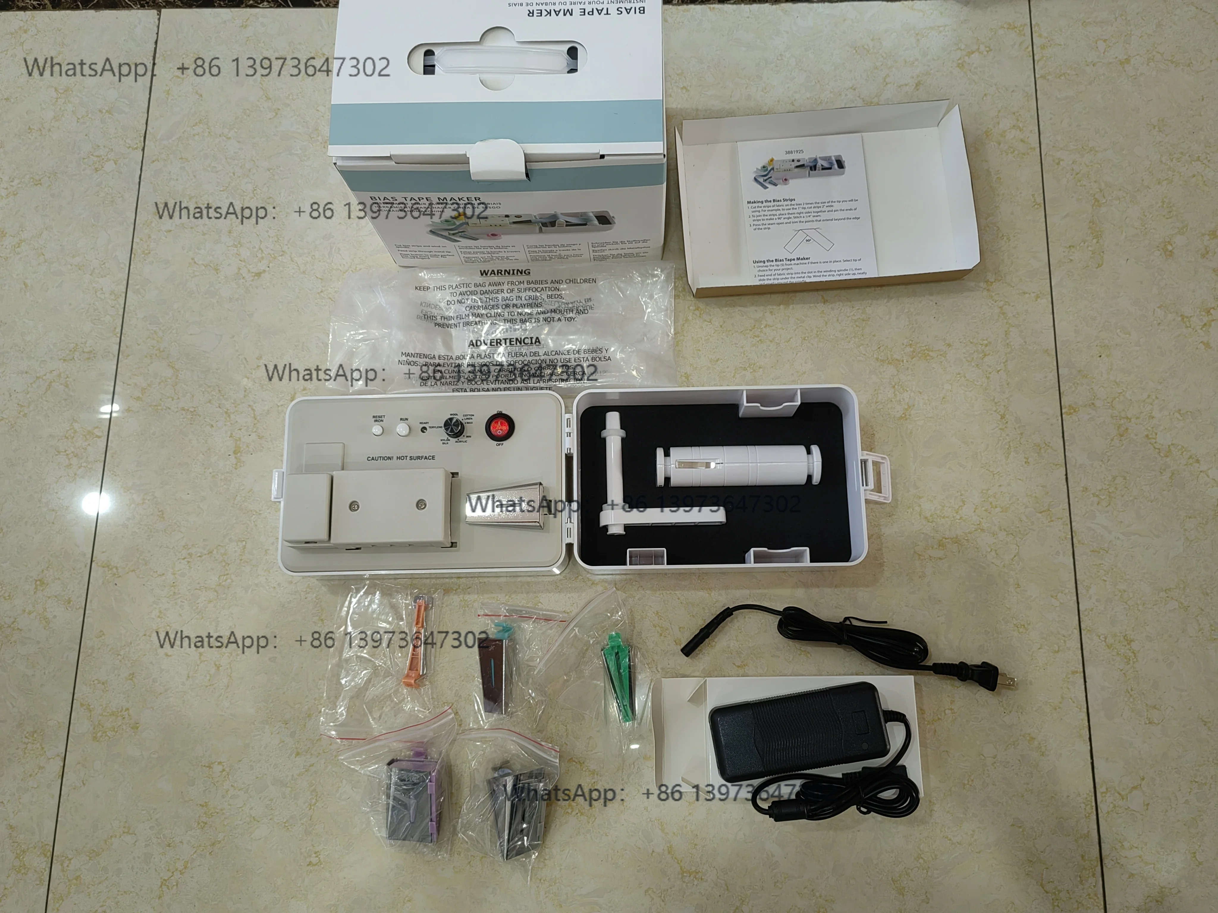 Fabric craft   tool strip maker Sewing and Quilting simplicity bias  Binding tape maker machine with 6 Different-Sized Tip