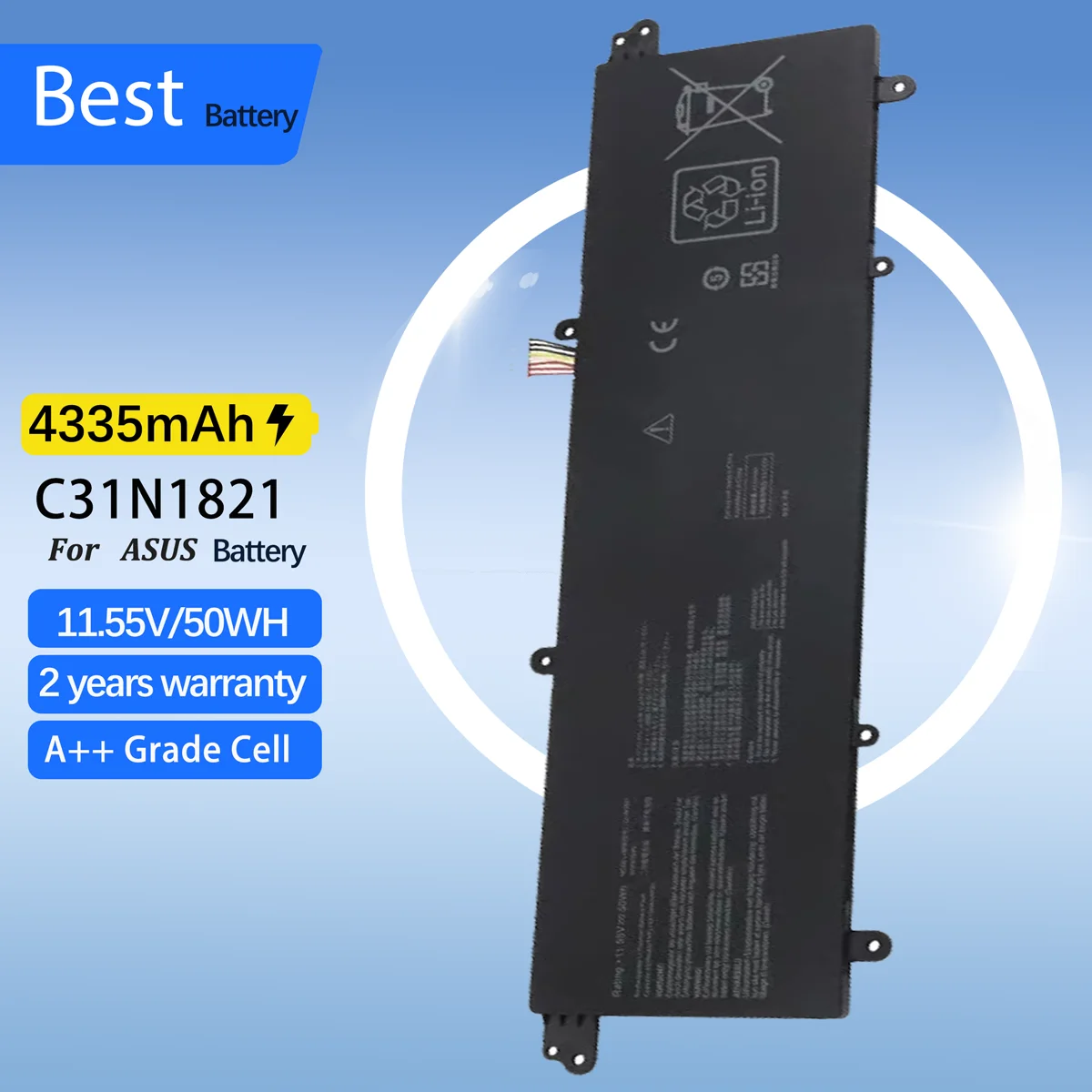 

C31N1821 Laptop Battery For ASUS ZenBook S13 UX392 UX392FA UX392FN UX392FN-XS71 0B200-03210100 50WH 11.55V
