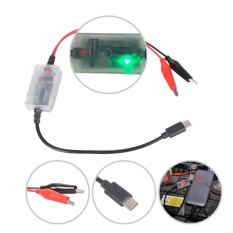 5V to 13.8V Boost Charging Cable Fast Charging Maintain 12V Car Motorcycle Battery for Automotive Motorcycle Accessories