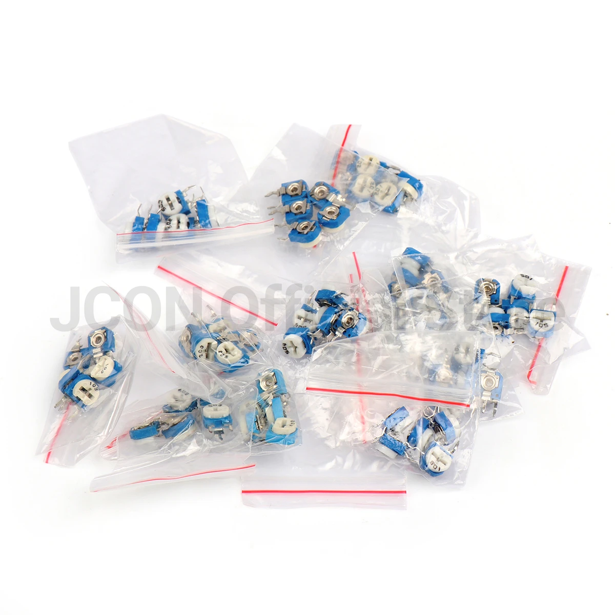 RM063 Vertical Trimpot Resistor Kit 65Pcs 13 Values 100Ω-1MΩ Adjustable for Circuit Board Repair