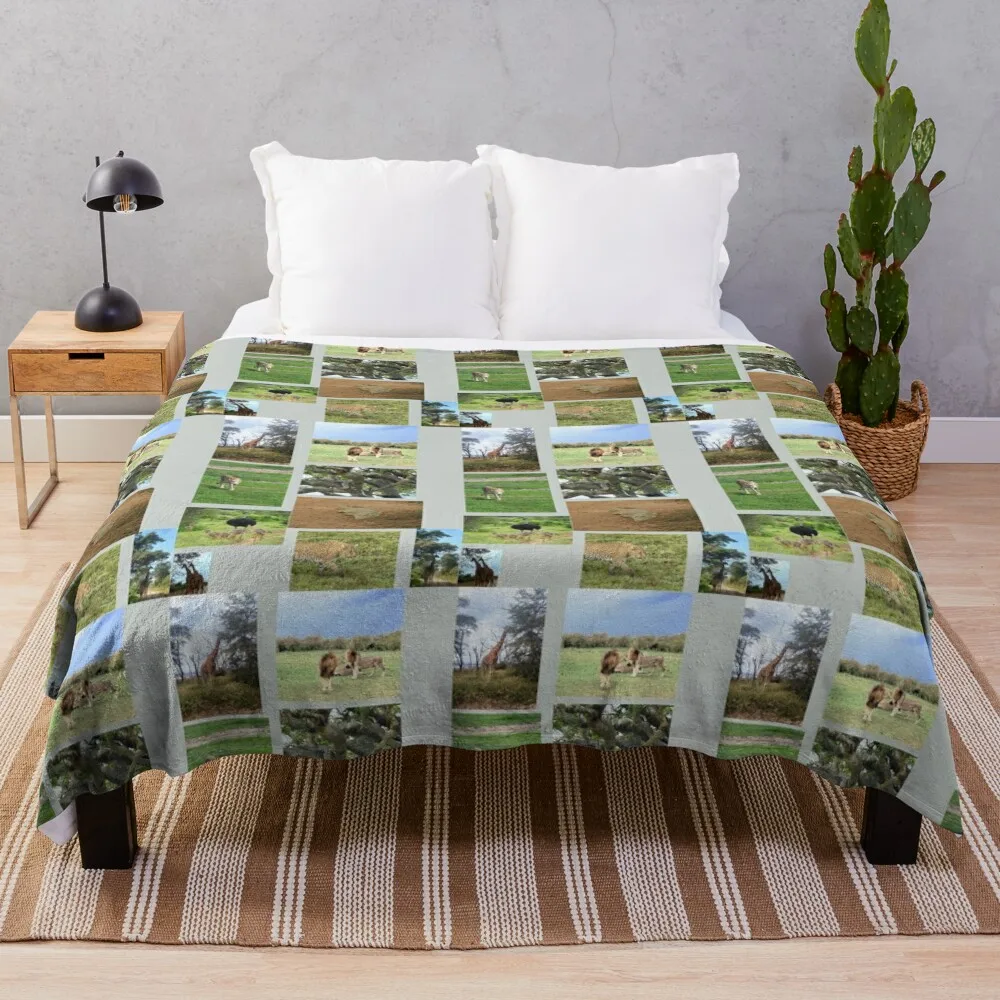 Assorted view of Wildlife Throw Blanket Decoratives Summer funny gift Blankets