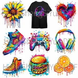 Painted Pattern ips Fashion Iron Patch Clothing T-shirt DIY Hoodie Jacket Sticker DTF Patch Clothes Hot Paste Paper