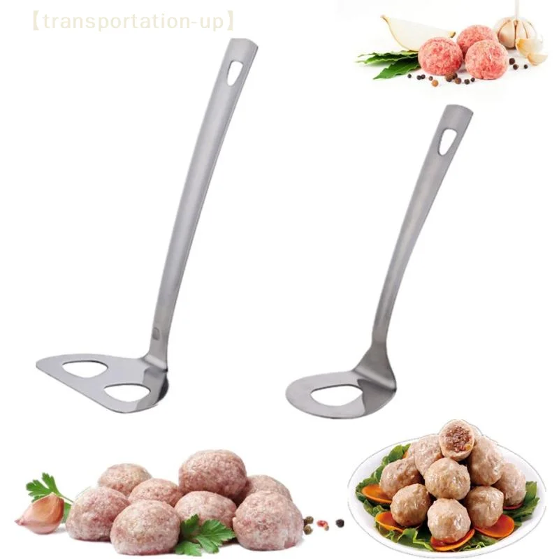 Cuchara para albóndigas de acero inoxidable, máquina antiadherente para hacer albóndigas de pescado y carne, máquina para hacer croquetas, procesador de alimentos, herramientas de cocina para cocinar carne