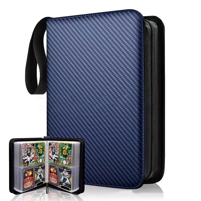 4/9 Pocket Toploader Card Binder Holder Binder with Sleeves 50 Sheets 400/900 Game Card Book Binders Rigid Card Holder