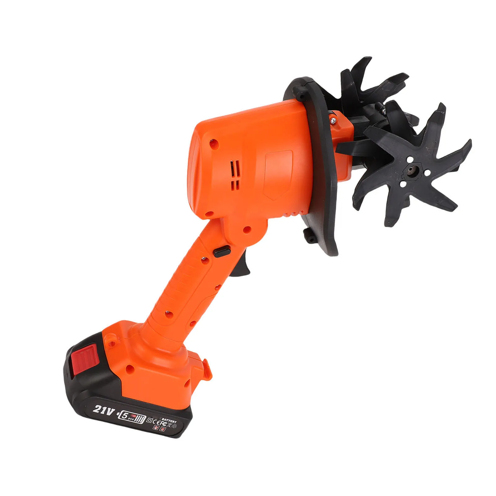 

Аккумуляторный культиватор 21В с рабочей шириной 4 дюйма, электрический садовый культиватор для садоводства, работающий от аккумулятора