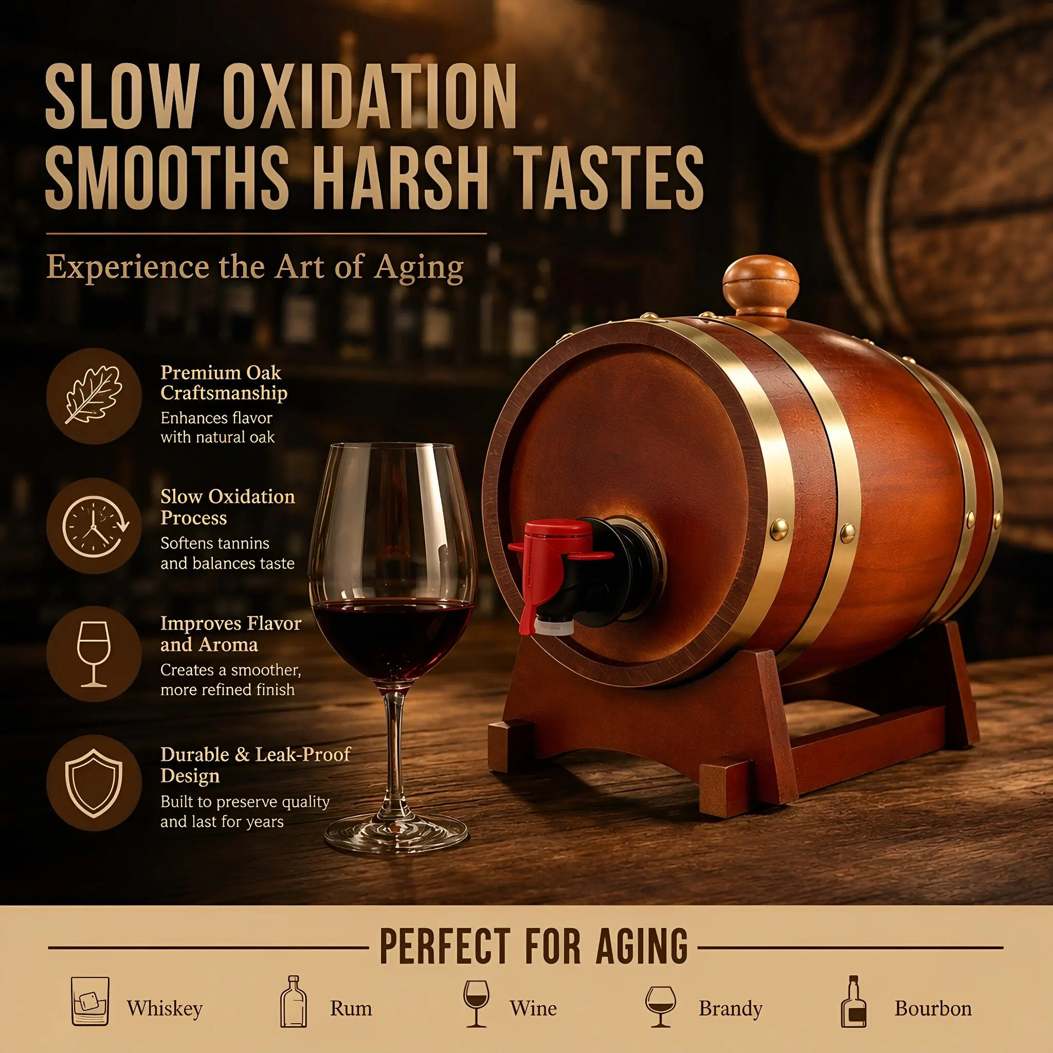 1 комплект: деревянный диспенс – обзор и цена Wine Beer The Whiskey