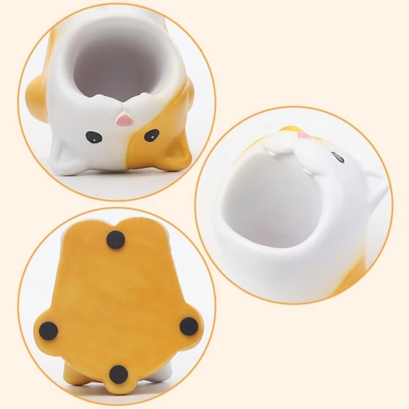 حاملات القلم الحيوان الكرتونية القطط الجميلة حاويات القلم رصاص حاوية الفرشاة للمنزل