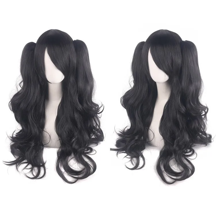 Cosplay Anime Wig Lolita Cute Lolita Double Ponytail Long Curled Hair Fake Hair Synthetic Fiber Wig