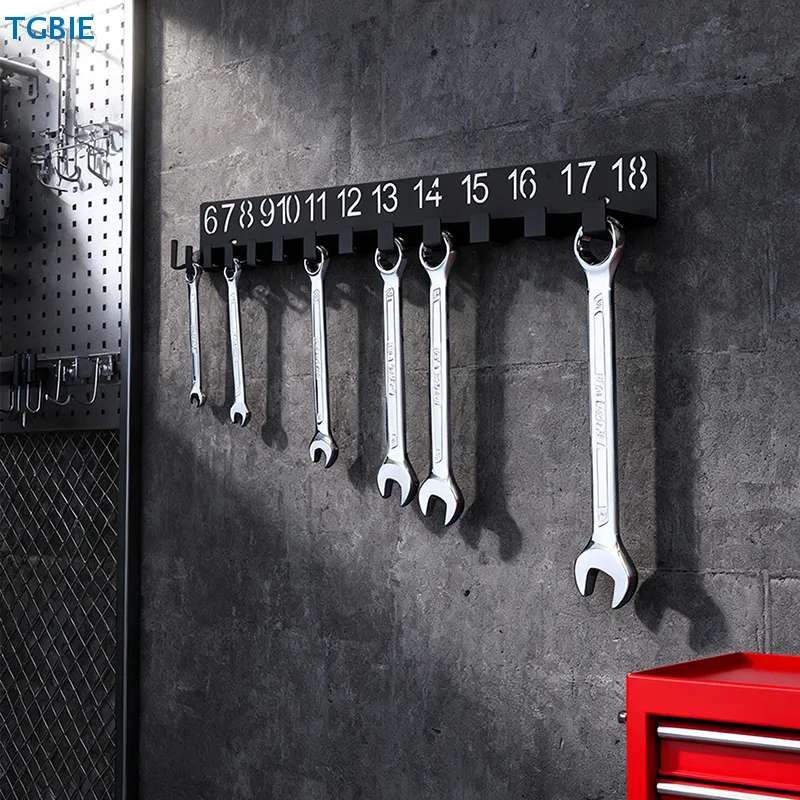 

[TL][TL]Настенный держатель для гаечных ключей Прочный сверхпрочный металлический настенный органайзер для винтов с пронумерованными пазами