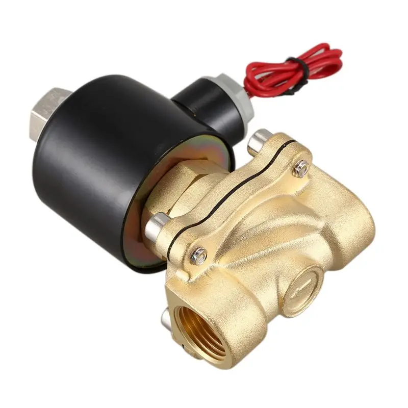 IALJ-2X 1/2Inch DN15 Normally Open N/O Brass Electric Solenoid Valve 220V Pneumatic Valve For Water Oil Gas