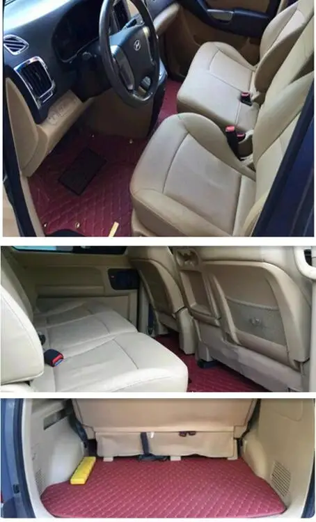 

Custom full set car floor mats + trunk mat for Hyundai i800 8 seats 2022-2007 Good quality rugs waterproof carpets for i800 2018
