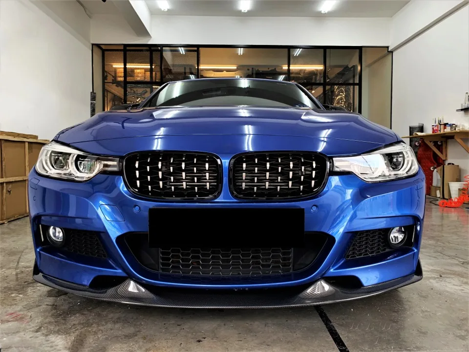 Xvip glänzender Double Line Style Front stoßstangen grill für BMW 3er F30 F31 F35 2013-19 320i 325i 328i Silber Diamant grill – Detail 32