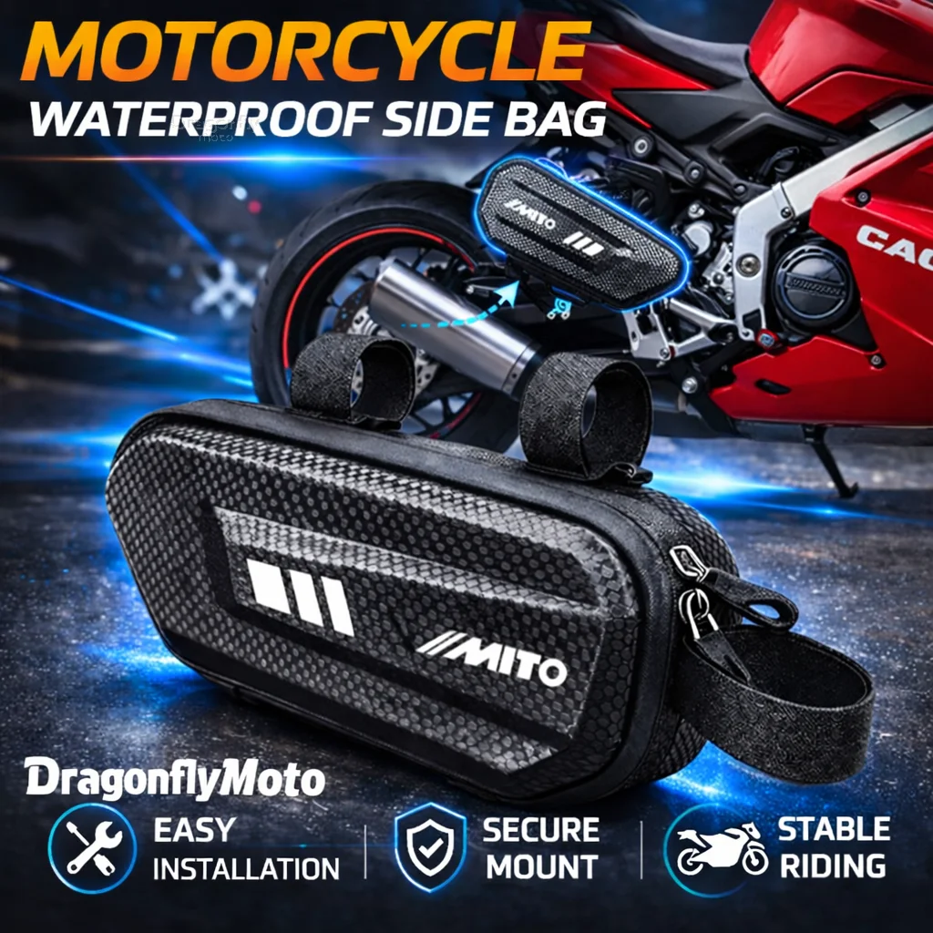 

Large Capacity Motorcycle Side Bag For Cagiva Mito 50 125 Mito sp525 Waterproof Multifunctional Storage Pouch Hanging Bag