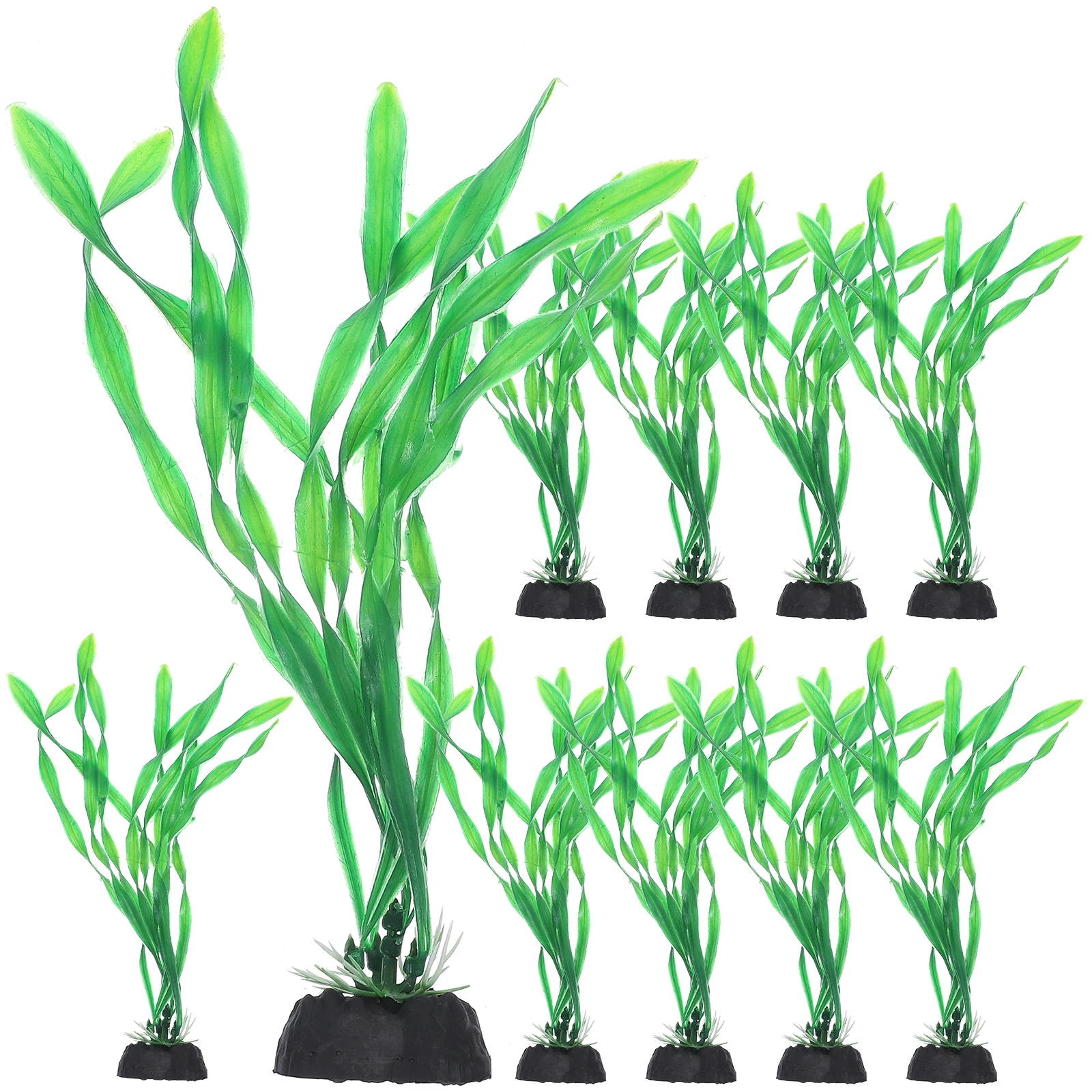 

10pcs Aquarium Decor Fish Tank Plants Plastic Household Grass Accessories Fake Plant Realistic Grass Pond Supplies Pet Supplies
