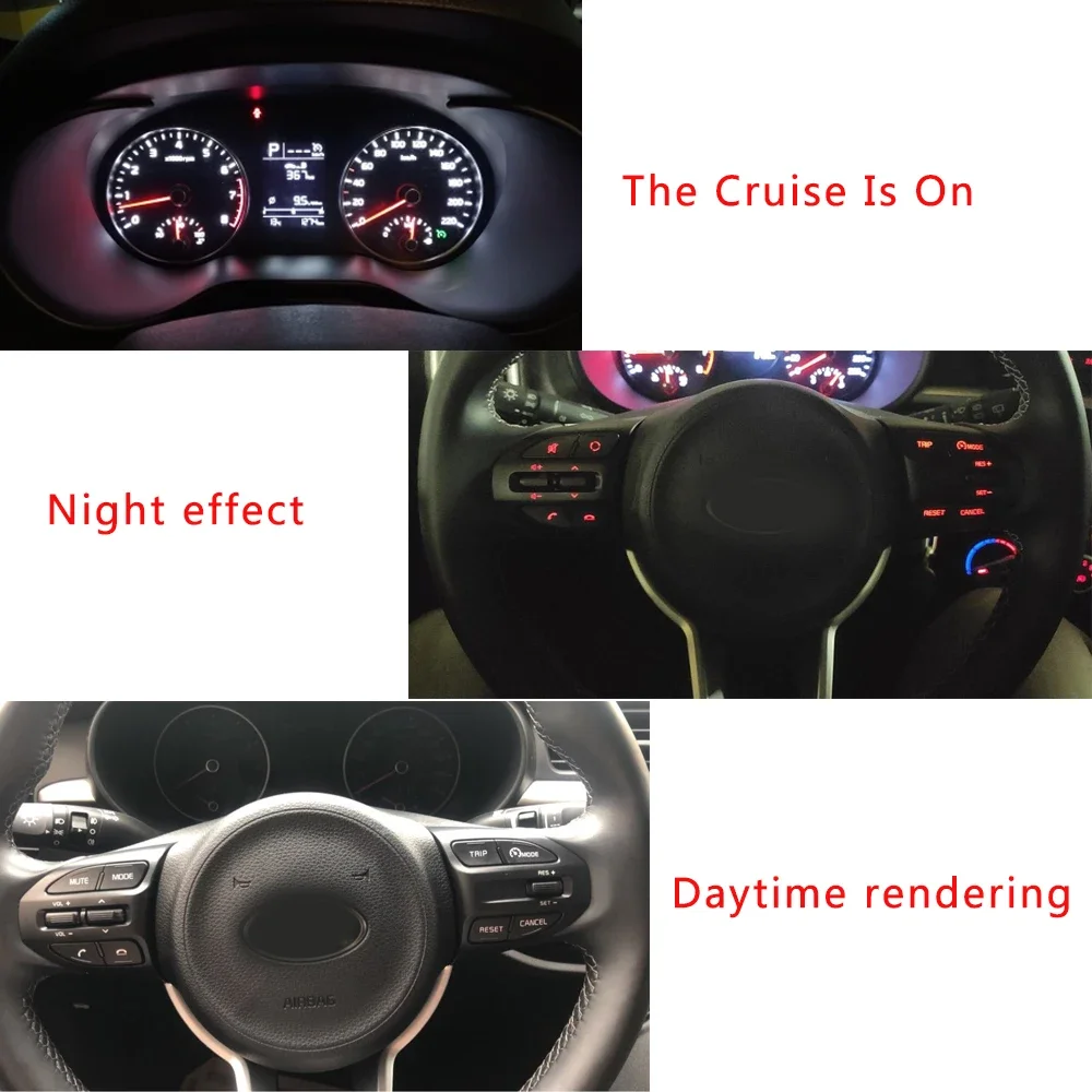 Steering Wheel Cruise Control Buttons For KIA K2 RIO 2017 2018 2019 RIO 4 Bluetooth Phone Volume Switch Shift Knob For Car Parts