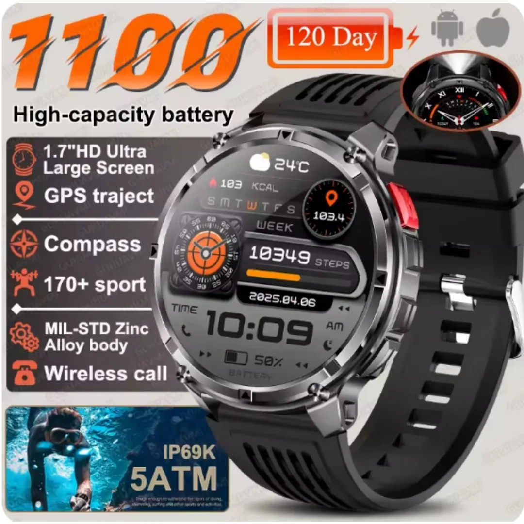 Global Version Xiaomi Watch S3 1100Mah Military Smart Watch Men GPS Path 5ATM Waterproof Compass LED Flashlight Smartwatch iOS