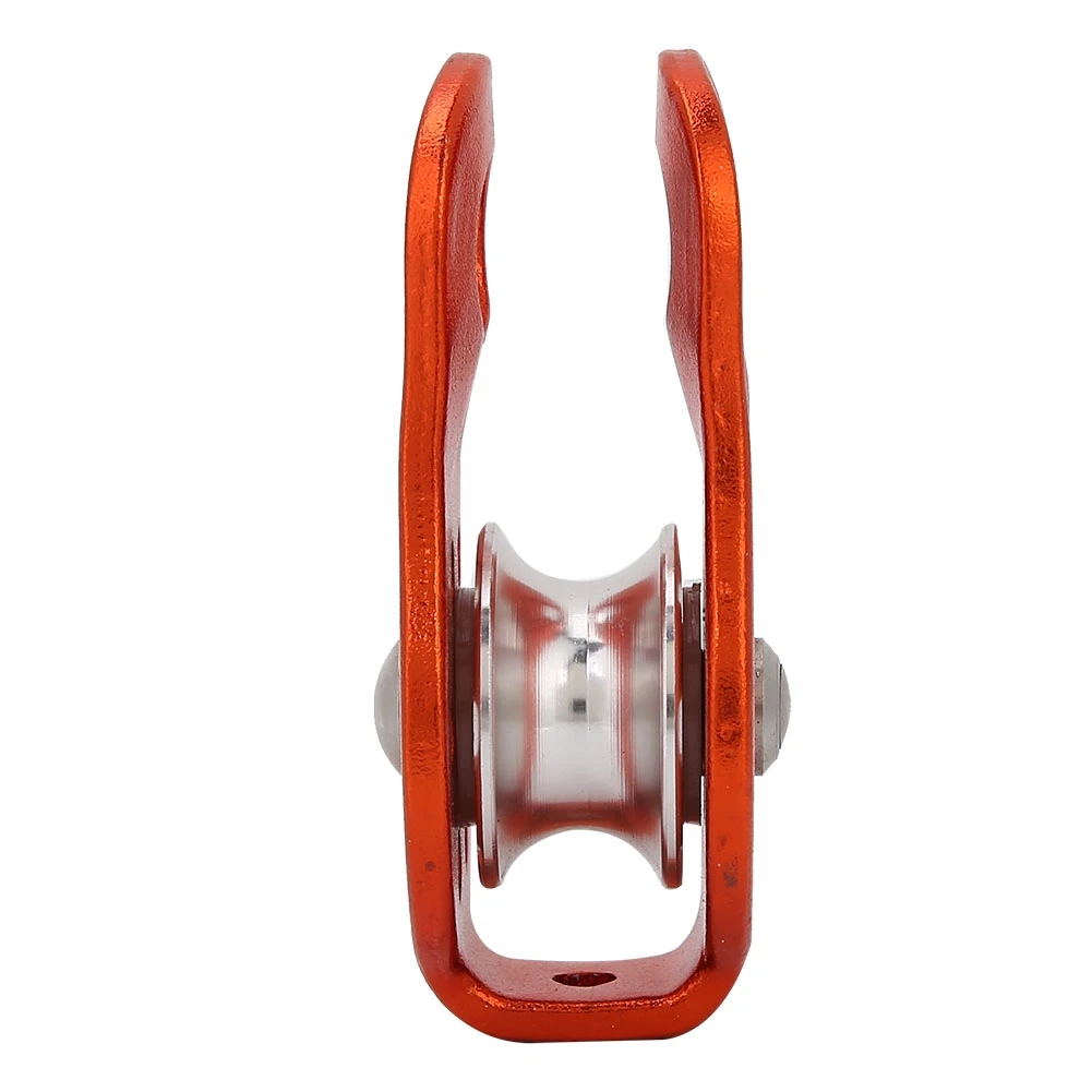 26KN Single Swivel Rope Pulley High Strength Aluminium Alloy Climbing Pulley Block For 12mm Rope