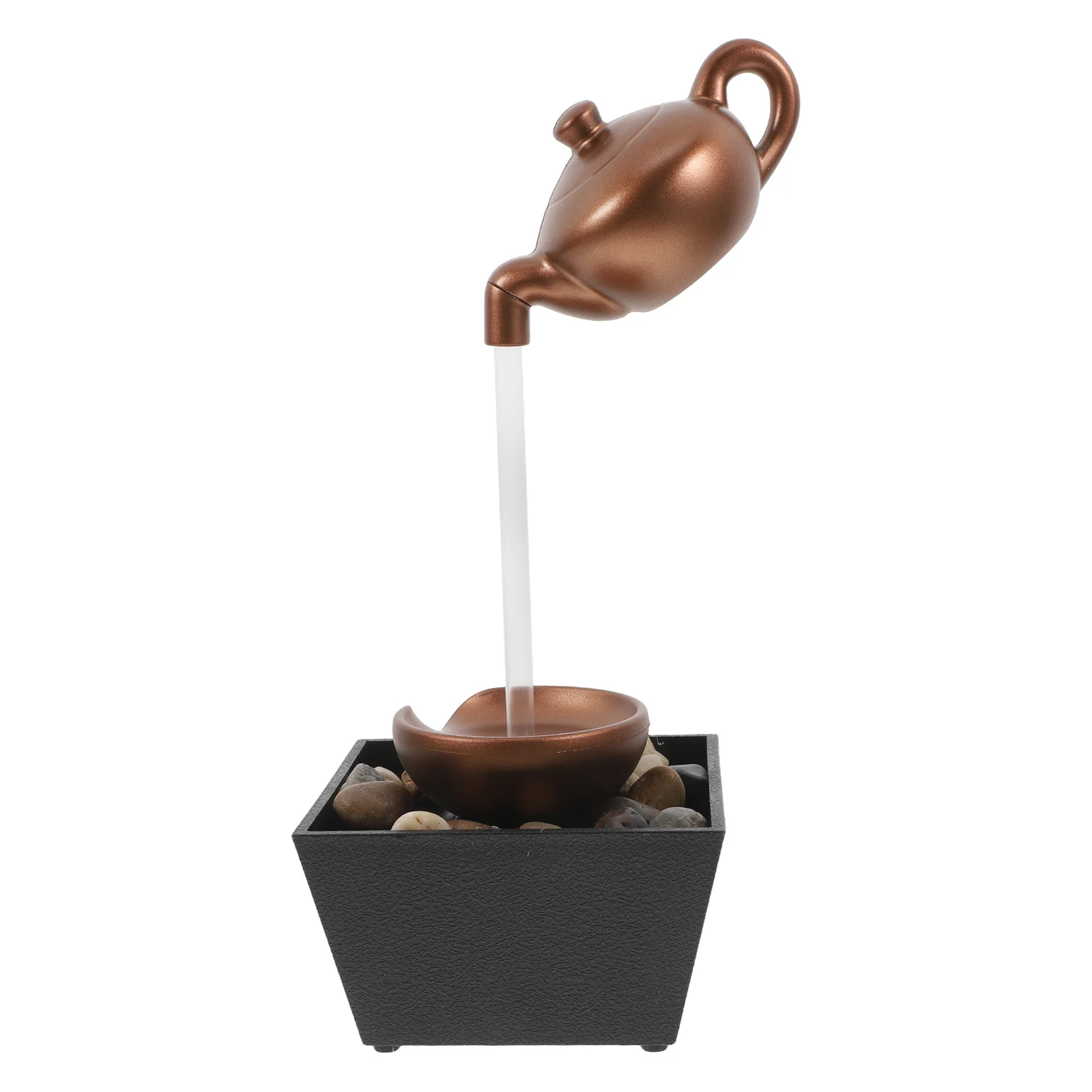 

Small Waterfall Fountain for Desk USB Powered Indoor Tabletop Decor with Natural Rock Design and Relaxing Flow for Home Office