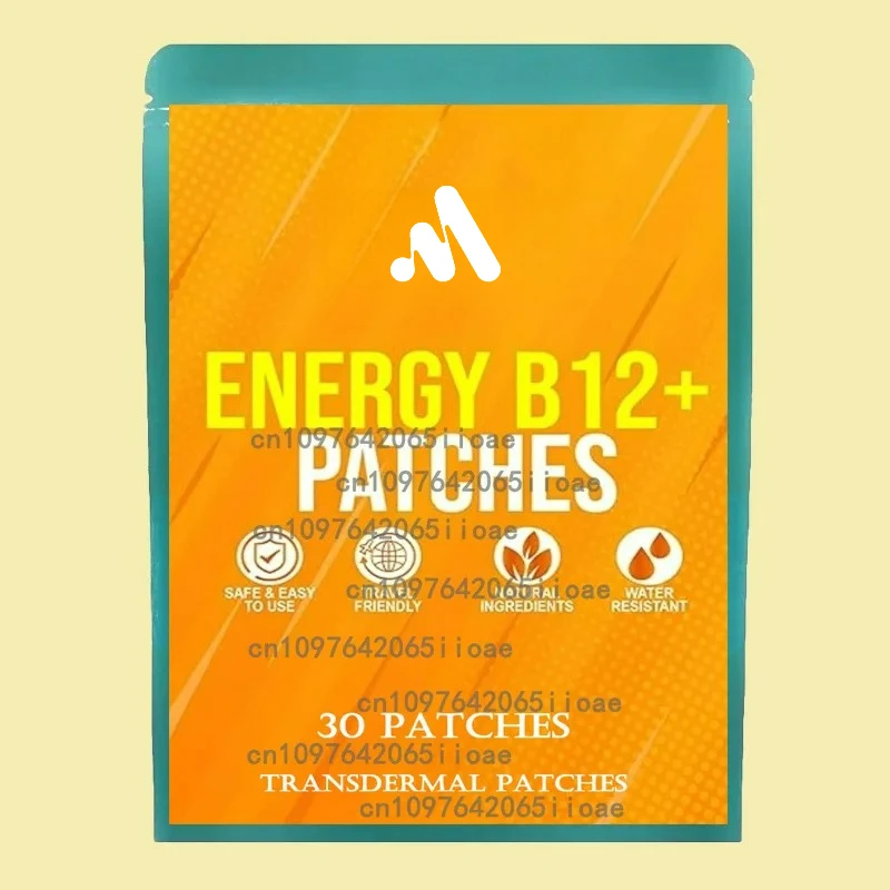 

30 пластырей Energy B12 Пробирные пластыри с растительными ингредиентами B12 и экстрактом зеленого чая