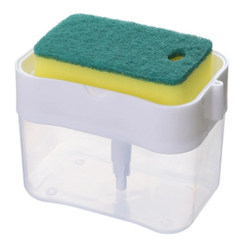 1PC Dish Soap Press to Clean Pot Brush Kitchen Type Automatic Filling Box