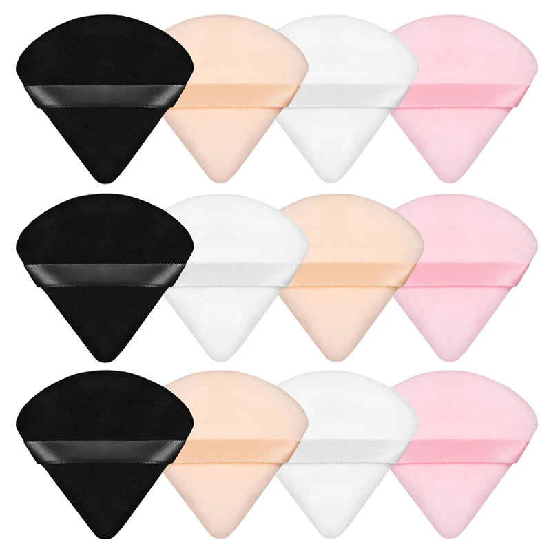 Triangle powder puff, soft sponge, velvet foundation make-up puff, facial makeup, eye contour, cosmetic shadow, washable, 1 piec