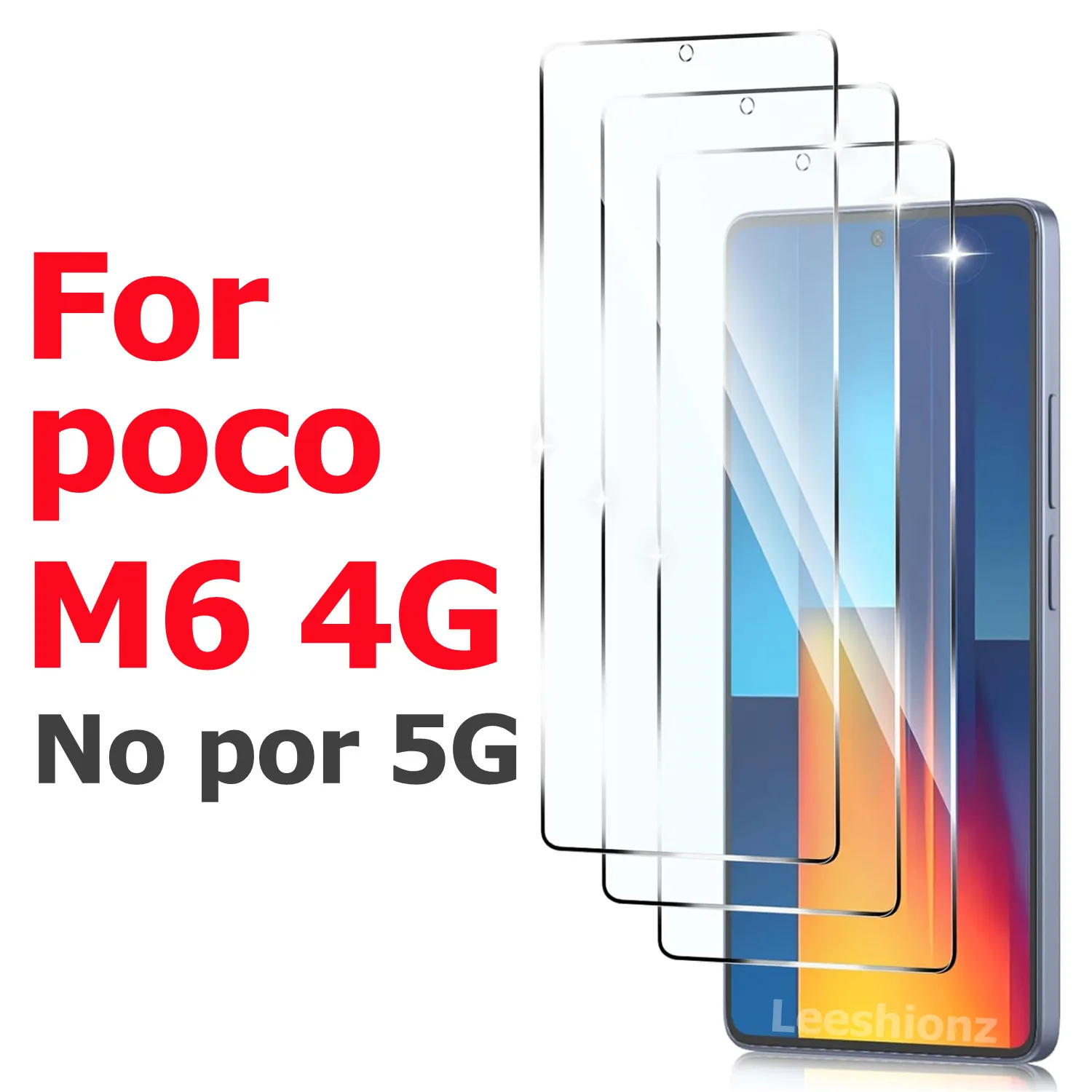 

Screen Protector For poco M6 4G Tempered Crystal 9H Hardness Tempered Glass 6.79" HD Screen Protector for