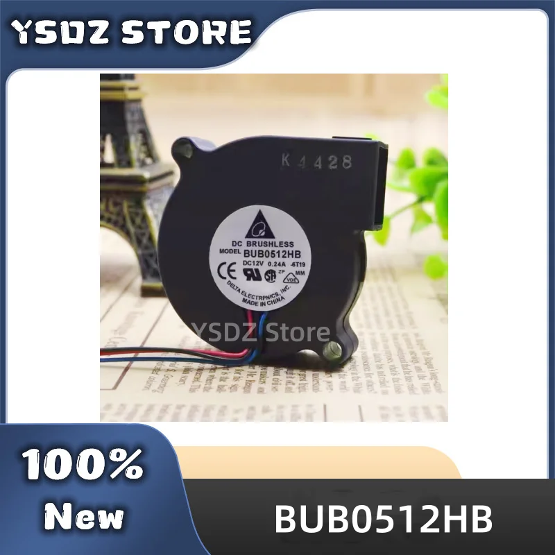 100%New Fan For Delta BUB0512HB 5cm 5015 Small Blower 12V 0.24A 3 Wires Cooling Fan CPU Radiator 50×50×15mm in stock