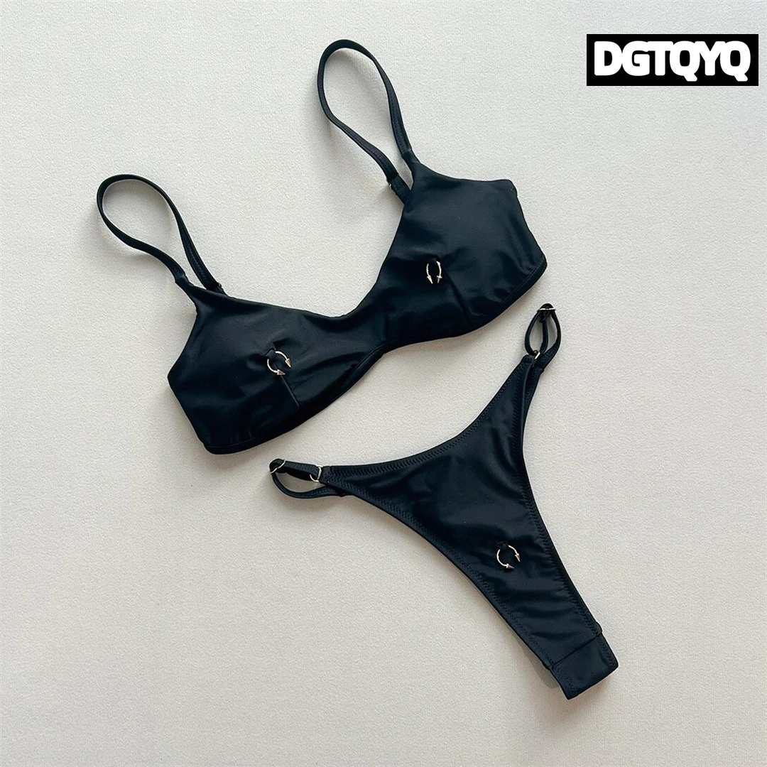 2026 New Metal Ring Mini Micro Thong Bikini Women Swimwear Female Swimsuit Two-pieces Bikini set Padded Bather Bathing Suit Swim