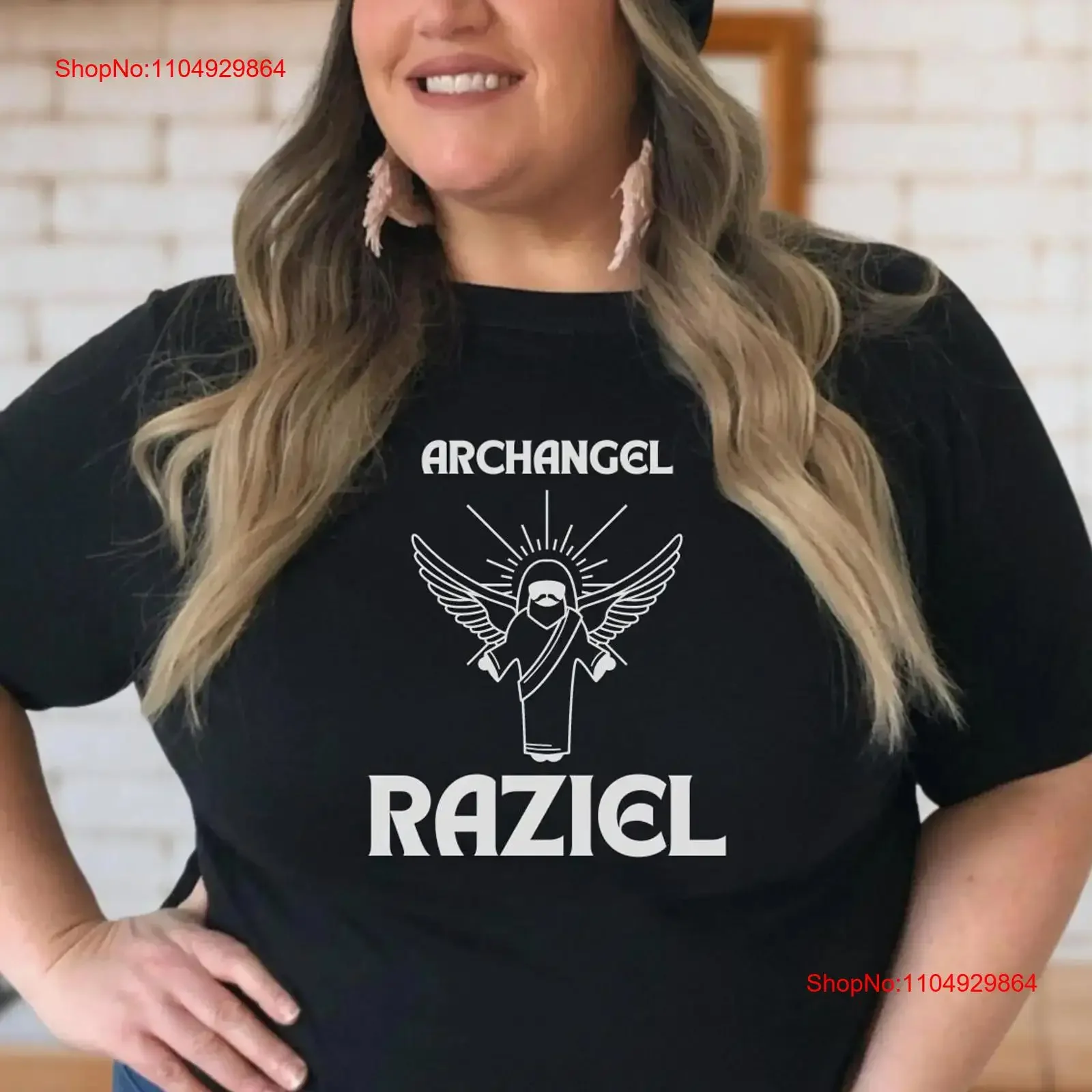Arcángel Raziel Camiseta Ángel Arcángeles Arco Ángeles Geometría Sagrada Espiritual vintage Lavado Ropa de diseñador cómoda