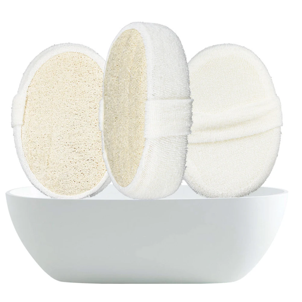 

Natural Exfoliating Loofah Sponge Pads Natural Luffa Material Loofah Sponge for Bath Oval