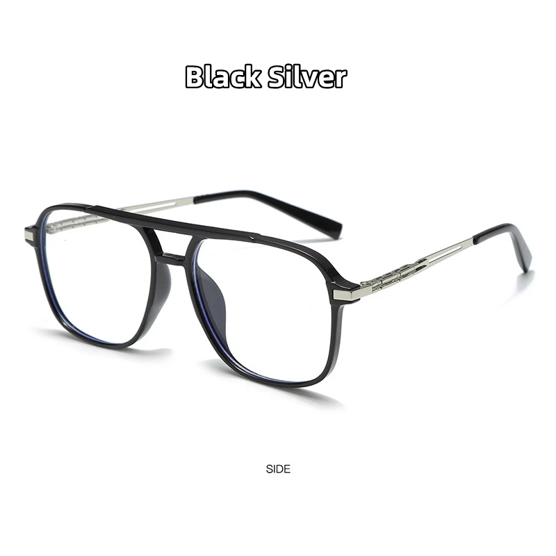KOCOLIOR Neue Mode Doppel Strahl Großen Rahmen Lesebrille für Männer und Frauen Photochrome Anti Blau Licht Presbyopie Brille – Detail 8