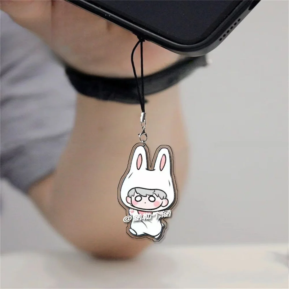 Game Love And Deepspace Xavier Zayne Rafayel Sylus Caleb Cosplay Keychain Rope Phone Chain Acrylic Keyring Bag Pendant Accessory