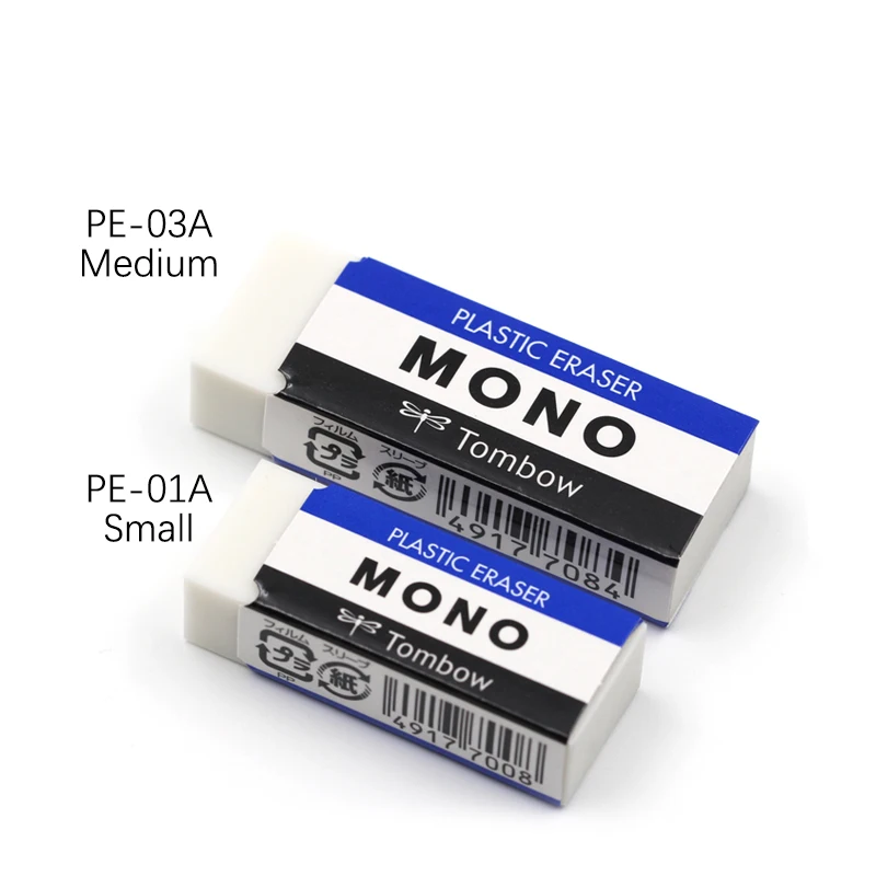 Imagem -02 - Tombow Mono Eraser Branco Limpa Remove Marcas sem Papel Prejudicial Pe01a Pe-03a