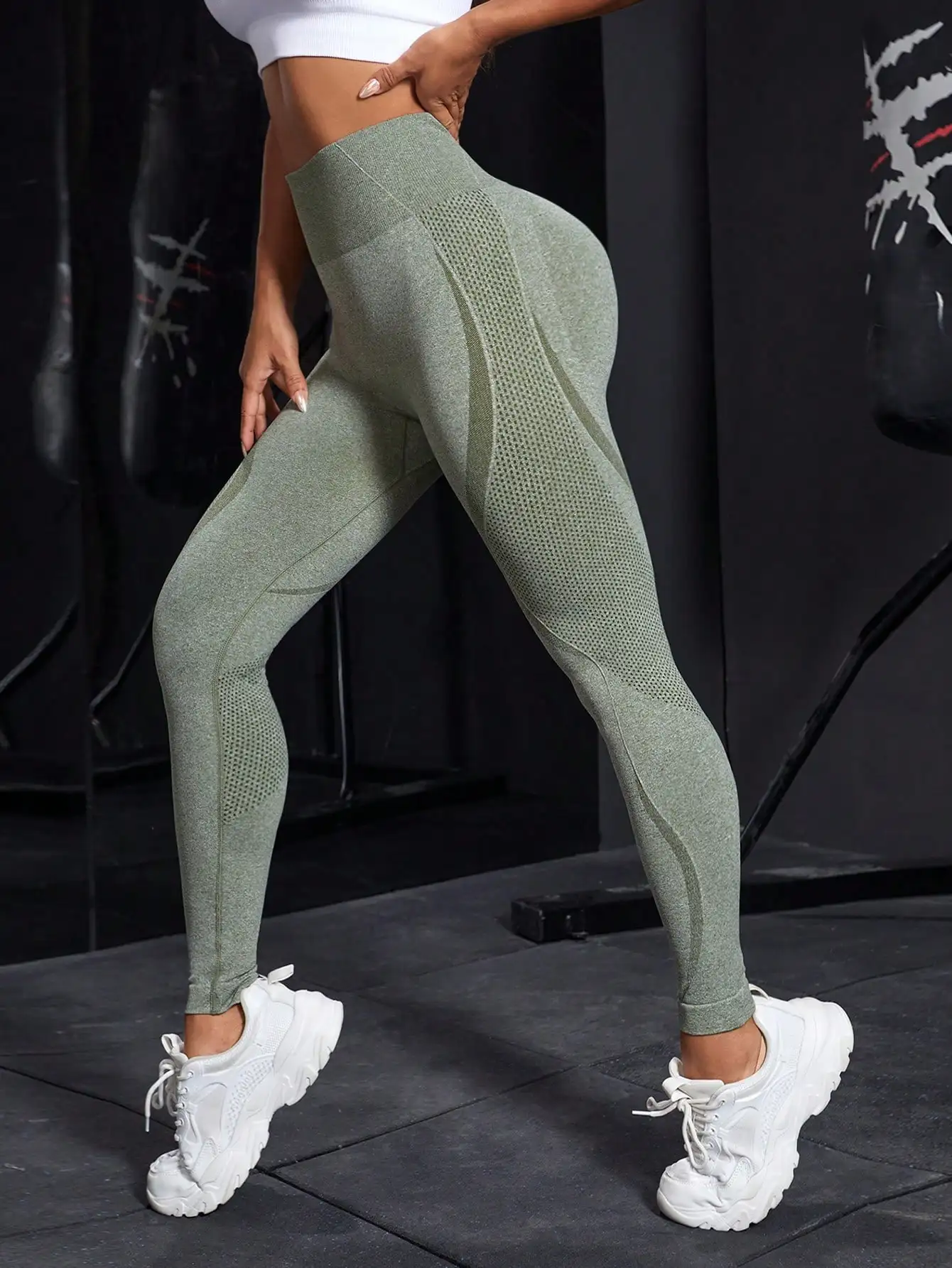 High Waist Sexy Female Yoga Pants Workout Seamless Leggings Physical Gym Fitness Fashion Push Up Ladies Clothing
