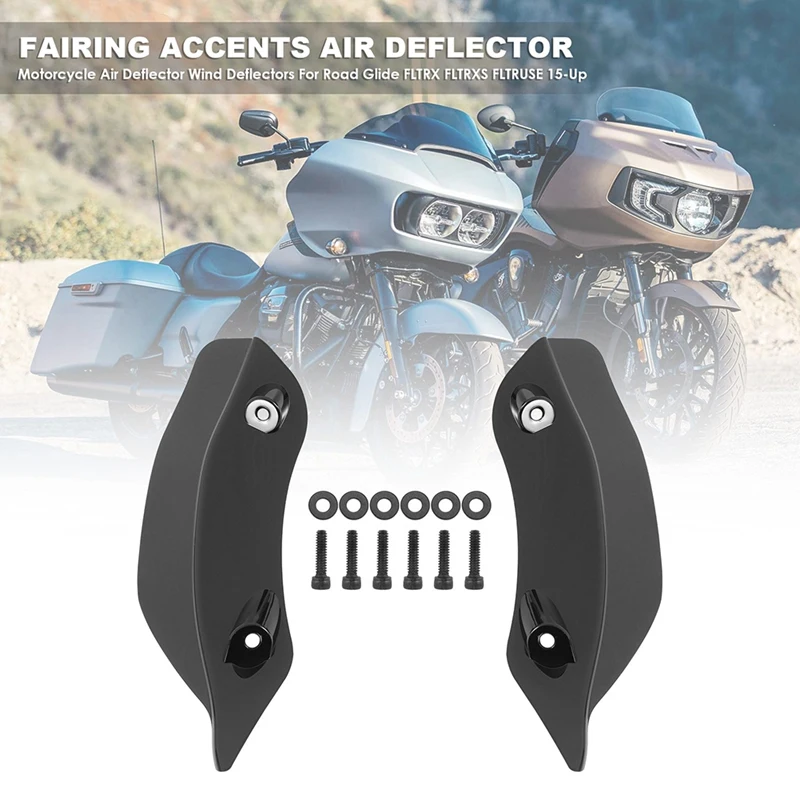 Motorcycle Upper Batwing Fairing Accents Air Deflector Wind Deflectors For Road Glide FLTRX FLTRXS FLTRUSE 15-Up Accessories